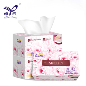New Design Wholesale Disposable Paper Bathroom Towels Pack Facial Tissue 2ply