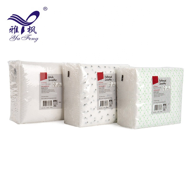 China Factory Serviette Tissue 1/4 Fold Colored Paper Napkin