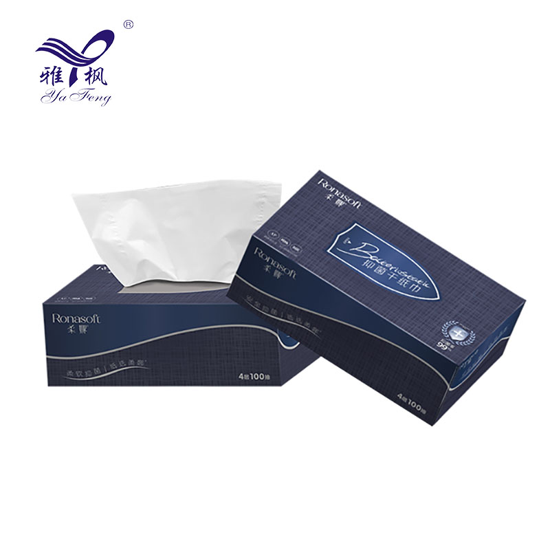 Virgin Wood Pulp Custom Logo Disposable Wholesale Box 4 Ply Custom Tissue Paper