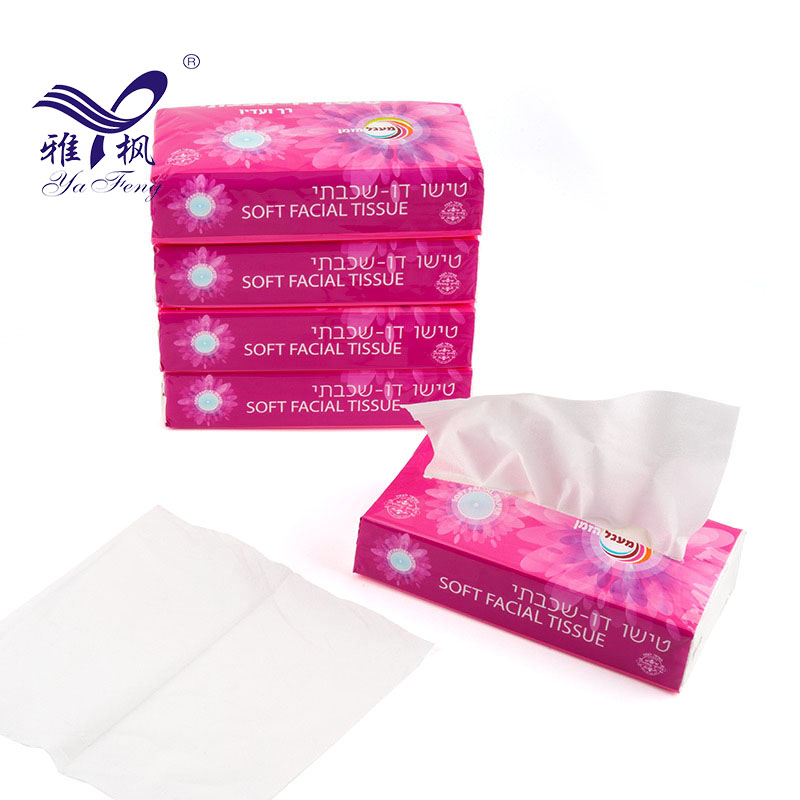 Virgin Wood Pulp High Quality Smooth 2 Ply Soft Pack Facial Tissue Paper