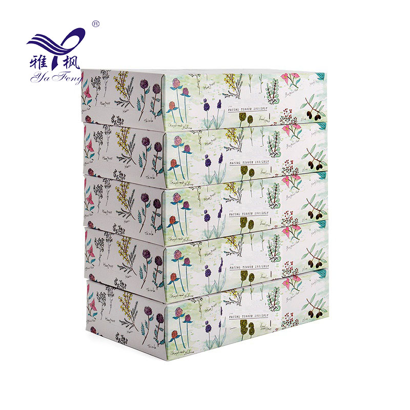 Wholesale High Quality 2 Ply Virgin Wood Pulp Paper Box Facial Tissue