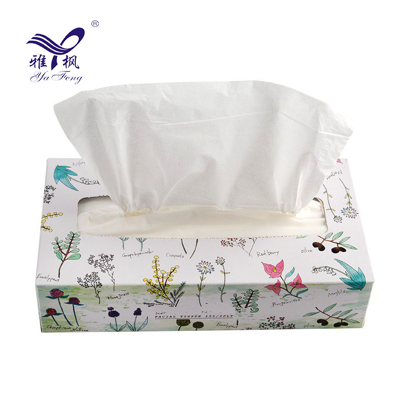 Wholesale High Quality 2 Ply Virgin Wood Pulp Paper Box Facial Tissue