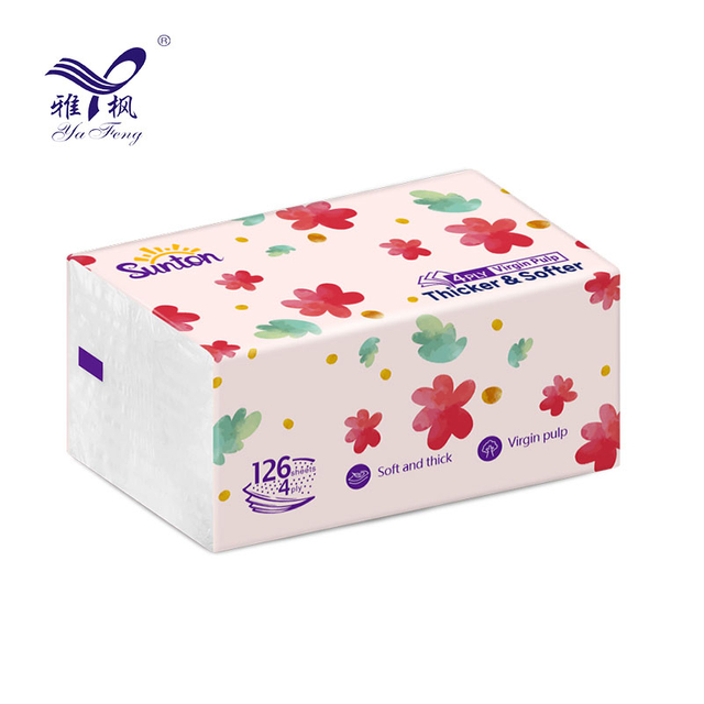 Custom Logo Disposable Wholesale Cleaning Facial Tissue 4 Ply Oem