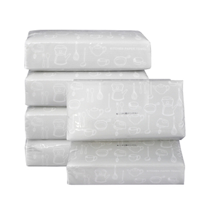 Wholesale customizable kitchen paper virgin wood pulp disposable with custom printing
