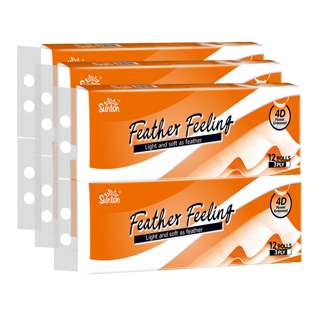 Manufacturing High Quality Virgin Wood Pulp Custom Logo Wholesale 3 Ply Toilet Paper